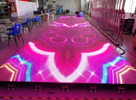 Mức độ nhẹ, bền trong nhà / ngoài trời màn hình gạch sàn LED RGB Đèn thay đổi màu sắc