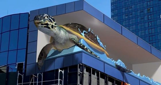 Màn hình LED 3D chuyên nghiệp ngoài trời P5.71 RGB, khung nhôm, xem bằng mắt thường