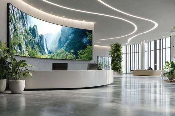 Màn hình Led cong ISO14001 Màn hình Led Video Wall Studio P2mm SMD1515