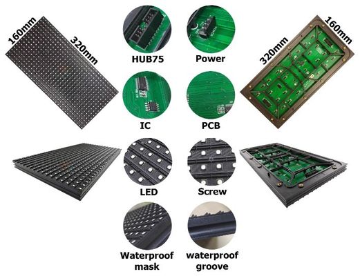 P4 P5 P6.67 Bên ngoài LED Video Walls màn hình LED màu đầy đủ chống nước Pixel nhỏ