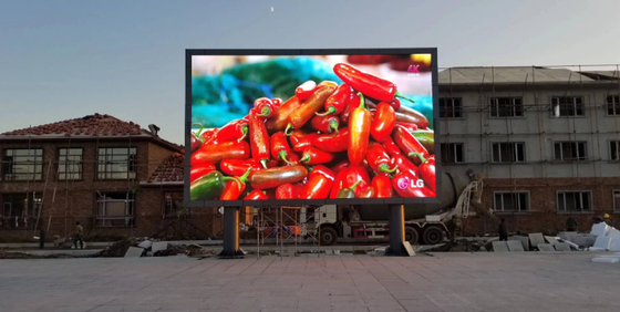 Tường video LED ngoài trời 300W P8 P10 Hiển thị đủ màu Sắt chống nước 7000cd / M²