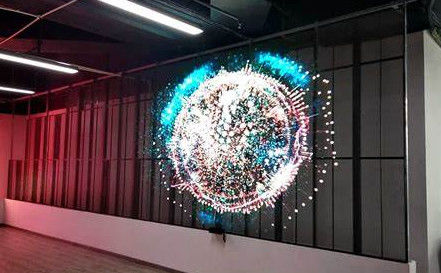 Bảo trì dễ dàng màn hình LED thủy tinh trong suốt 75% với tuổi thọ dài