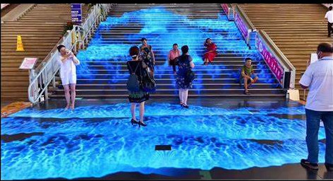 Ánh sáng nhẹ trong nhà / ngoài trời LED sàn gạch màn hình RGB Đèn đổi màu sắc