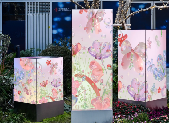 Colorful Square Indoor Full Color Led Display P2.5 Đối với Cột vuông 640x480mm Đánh đúc nhôm