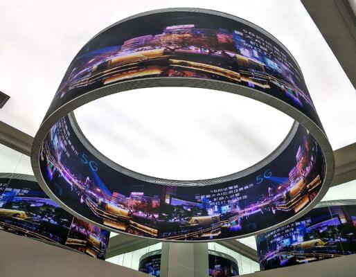 RoHs P4.81 900cd Màn hình LED cong Tủ nhôm đúc 13S