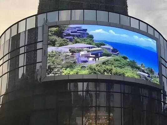 FCC IP65 Tường Led cong ngoài trời RGB 3in1 P10 Tường video Led linh hoạt 1000W / Sqm