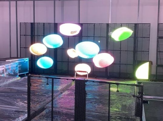 1000 X 500mm kính trong suốt màn hình quảng cáo LED 32873 pixel ODM FCC