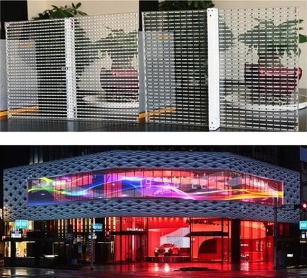 Quảng cáo thương mại Màn hình LED kính trong suốt Ngoài trời SMD1921 1/2 Quét ODM