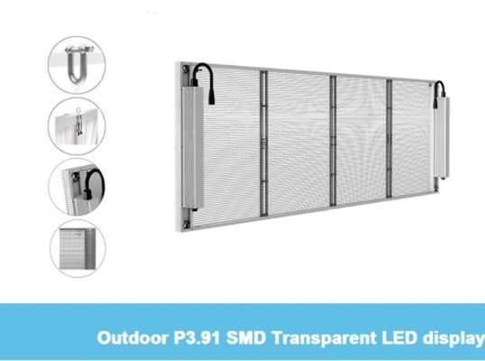 Màn hình Led kính trong suốt P3.91mm 1R1G1B HD Led Mesh Video Wall ISO9001