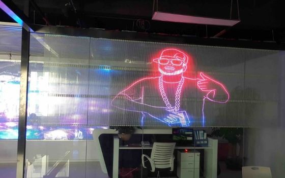 P2.5 Màn hình LED kính trong suốt được tùy chỉnh Holographic LED Series cho trung tâm mua sắm