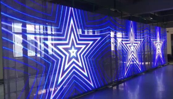 Longda 3840Hz Tỷ lệ làm mới 5000cd / m2 Độ sáng 1R1G1B Thành phần LED Màn hình LED kính trong suốt cho thuê hoặc lắp đặt cố định